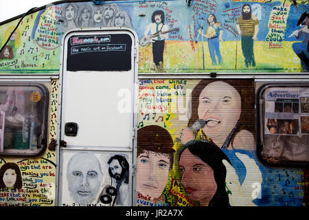 Portraits de stars du rock festival de Glastonbury Banque D'Images