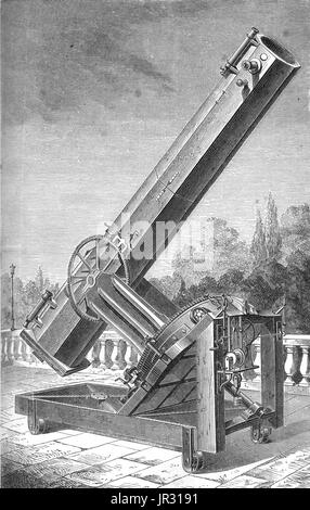 L'Observatoire de Marseille est un observatoire astronomique situé dans Marseille, France. Dans son incarnation en 1877, il a été le site de la découverte d'un groupe de galaxies appelé du quintette de Stephan, découvert par son directeur Édouard Stephan. Un télescope est un télescope optique qui utilise un seul ou une combinaison de panneaux miroirs qui reflètent la lumière et former une image. Le télescope a été inventé au 17ème siècle comme une alternative à la lunette astronomique qui, à l'époque, était une conception qui a souffert d'une grave aberration chromatique. Les télescopes sont de conception va Banque D'Images