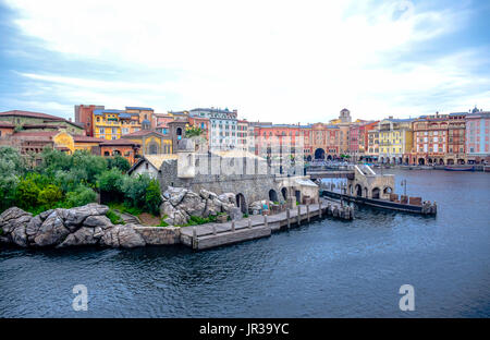 CHIBA, Japon : attraction dans le port méditerranéen situé à Tokyo Disneysea à Urayasu, Chiba, Japon Banque D'Images