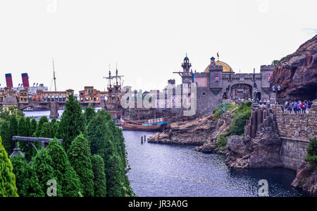 CHIBA, Japon : attraction dans le port méditerranéen situé à Tokyo Disneysea à Urayasu, Chiba, Japon Banque D'Images