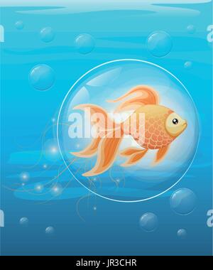 Vector illustration isolé sur les poissons d'aquarium Poisson Rouge fond illustration silhouette. Cartoon couleur télévision poissons d'aquarium d'icône pour votre conception Illustration de Vecteur