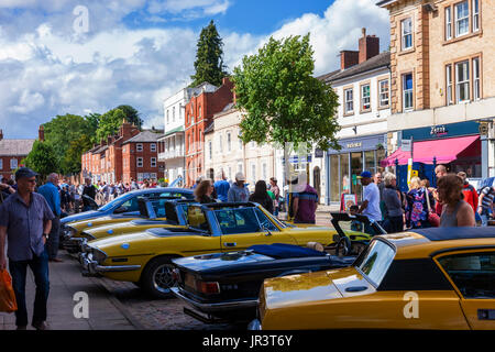 Exposition de voitures classiques, Market Harborough, Leicestershire. Banque D'Images