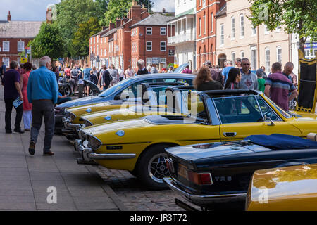 Exposition de voitures classiques, Market Harborough, Leicestershire. Banque D'Images