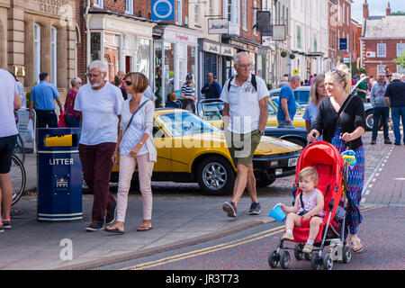 Exposition de voitures classiques, Market Harborough, Leicestershire. Banque D'Images