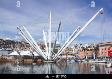 Gênes, Italie - le 23 juin 2017 Vue de Gênes Italie - Porto Antico Banque D'Images