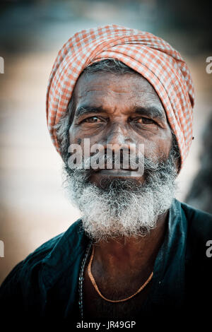 Old Indian Man Banque D'Images