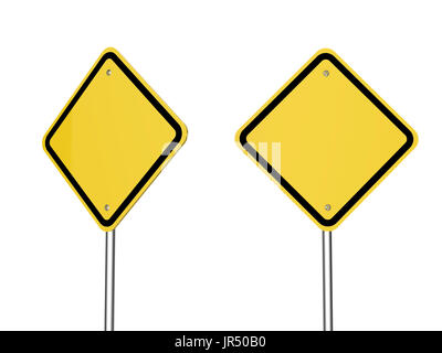 Le rendu 3d avertissement vierge isolated on white Banque D'Images