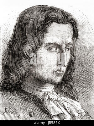 Denis Papin, 1647 - c. 1713. Physicien, mathématicien et inventeur. De : Les merveilles de la science, publié en 1870. Banque D'Images