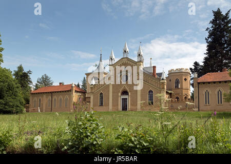 La maison gothique dans Wrlitz Park en Saxe-Anhalt Banque D'Images