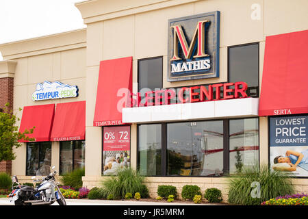 Centre du sommeil de devanture Mathis matelas vente à Oklahoma City, Oklahoma, USA. Banque D'Images