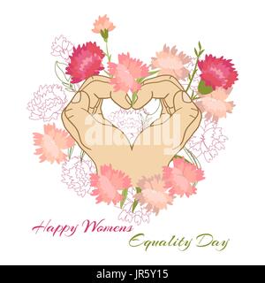 Illustration des fêtes Journée de l'égalité des femmes. Vector illustration pour vous. Tendance de la mode moderne design. Illustration de Vecteur