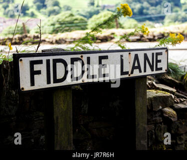 Fiddle Lane à Barkisland, Halifax, West Yorkshire Banque D'Images