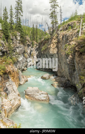 Une gorge spectaculaire dans le parc national Kootenay. Banque D'Images