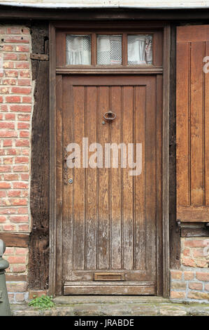 Sur la porte, rue motte, Amiens, somme, hauts de france, france Banque D'Images