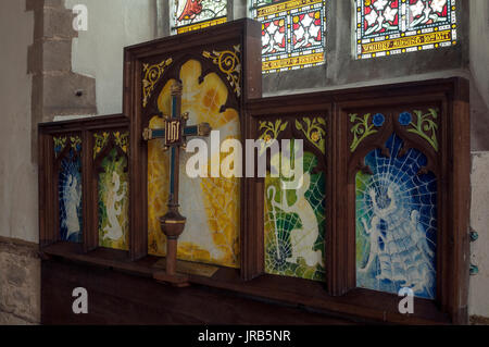 Le retable, Saint Botolph, Stoke Albany, Northamptonshire, England, UK Banque D'Images