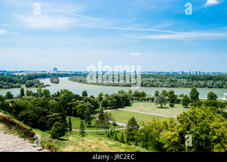 Belgrade Serbie Belle vue du vieux château Banque D'Images