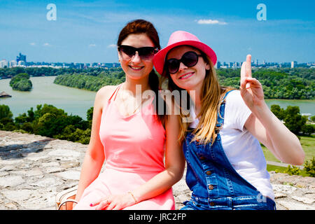 Belgrade Serbie Belle vue du vieux château Banque D'Images