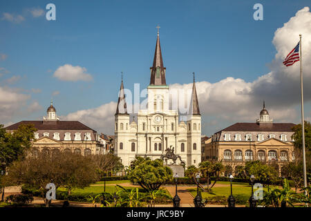 Vue sur Jackson Square New Orleans Banque D'Images