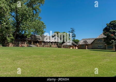 Maison de repos au Parc Royal Natal dans la montagne du Drakensberg, Afrique du Sud Banque D'Images