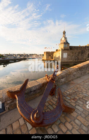 Concarneau, Bretagne France - l'entrée de la Ville Close (vieille ville, fortifiée, ), Concarneau, Finistère, Bretagne France Banque D'Images