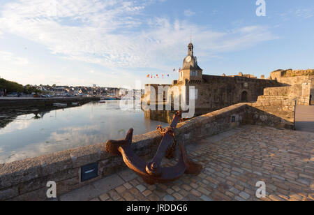 Concarneau, Bretagne France - l'entrée de la Ville Close (vieille ville, fortifiée, ), Concarneau, Finistère, Bretagne France Banque D'Images