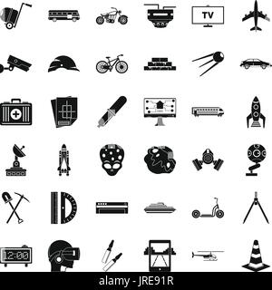 En cours de développement, le style simple icons set Illustration de Vecteur