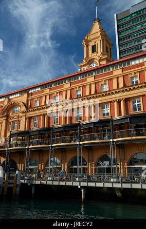 Ferry Building historique, au bord de l'île du nord, Auckland, Nouvelle-Zélande Banque D'Images