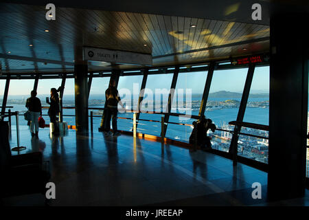 Vue sur le port de Waitemata de Sky Tower, Auckland, île du Nord, Nouvelle-Zélande Banque D'Images