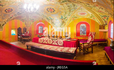 Moscou, Russie - 11 MAI 2015 : les chambres joliment peint le Grand Hall du Palais de Romanov Boyard à Moscou, le 11 mai à Moscou Banque D'Images