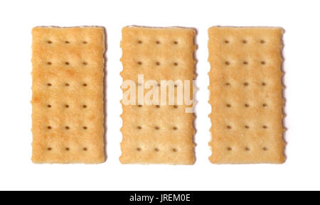 Les crackers isolé sur fond blanc Banque D'Images
