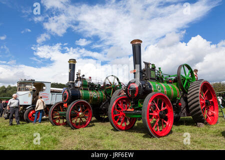 Brackenfield, Derbyshire, Royaume-Uni. 5 août 2017. Les moteurs de traction à vapeur à la 47e rallye de la vapeur de Cromford. L'événement annuel est populaire auprès des amateurs de moteurs de traction à vapeur, vintage des camions, tracteurs et véhicules à moteur. Credit : Mark Richardson/Alamy Live News Banque D'Images