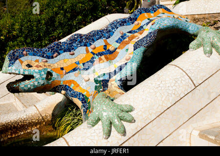 Parc Guell courtes - Barcelone - Espagne Banque D'Images