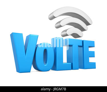 La voix sur LTE isolé Sign Banque D'Images