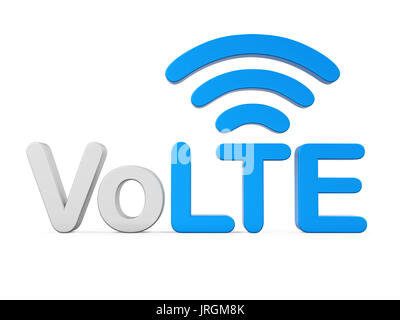 La voix sur LTE isolé Sign Banque D'Images
