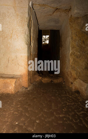 L'Armeni de nekropolis était un cimetière Minoen tardif dans un chêne forêt dans les montagnes de la Crète avec plus de 230 tombes de chambre creusée dans le calcaire. Banque D'Images