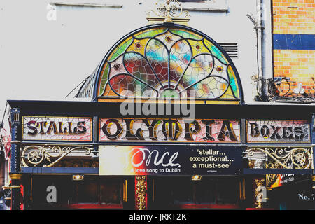 DUBLIN, IRLANDE - 15 juillet , 2017 : détail de l'Olympia Theatre de Dame Street dans le quartier de Temple Bar de Dublin, Irlande Banque D'Images