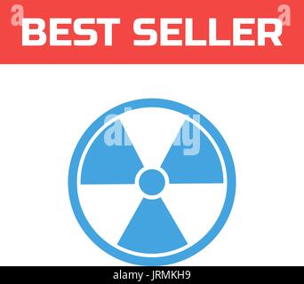 L'icône de rayonnement . seul contour symbole de haute qualité ou conception web application mobile. ligne mince signe pour logo design pictogramme. bleu sur fond blanc. Illustration de Vecteur