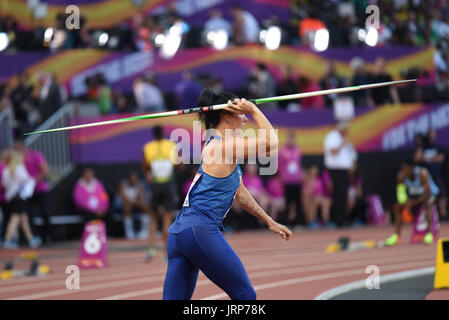 Londres, Royaume-Uni. 6 août 2017. Es Championnats du monde. Dimanche.Javelot Qualités, féministe, Crédit : Matthieu Chattle/Alamy Live News Crédit : Matthieu Chattle/Alamy Live News Banque D'Images