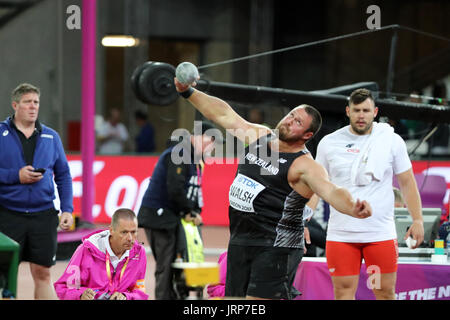 Londres, Royaume-Uni. 6e août, 2017. TOMAS Walsh de la Nouvelle-Zélande vainqueur du lancer du poids hommes finale aux Championnats du monde IAAF, 2017, Queen Elizabeth Olympic Park, Stratford, London, UK. Crédit : Simon Balson/Alamy Live News Banque D'Images