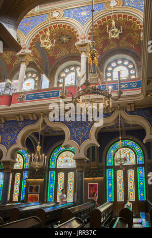 Intérieur de la Synagogue du jubilé ou Jérusalem, Prague, République Tchèque Banque D'Images