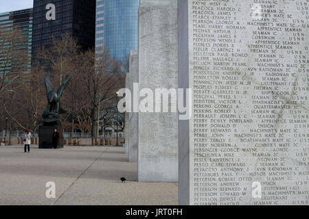 Mémorial de la côte est à Battery Park, à Manhattan. Banque D'Images