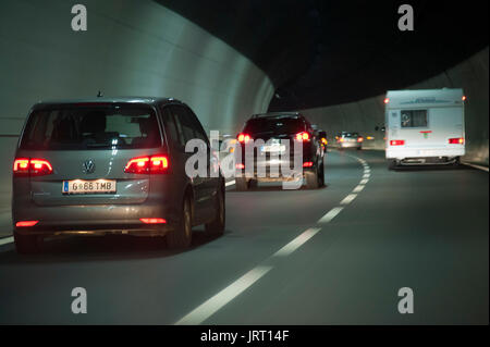 Autoroute A23 Tunnel Alpe-Adria en Italie. 30 Juillet 2016 © Wojciech Strozyk / Alamy Stock Photo Banque D'Images