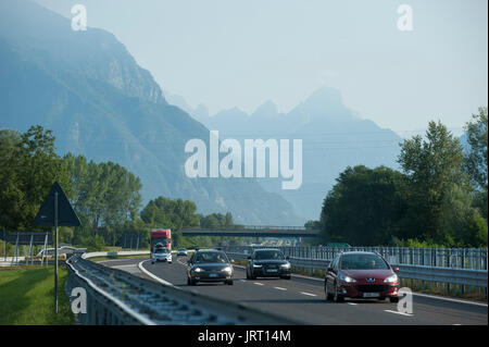 A23 Autostrada Alpe-Adria à Buja, Italie. 30 Juillet 2016 © Wojciech Strozyk / Alamy Stock Photo Banque D'Images