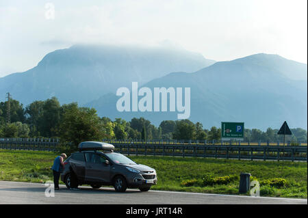 A23 Autostrada Alpe-Adria à Buja, Italie. 30 Juillet 2016 © Wojciech Strozyk / Alamy Stock Photo Banque D'Images