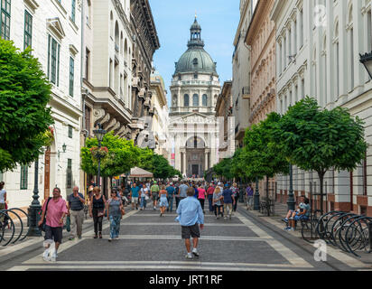 Coupole de la Basilique de St Stephen d'Zrinyi Utca, Lipótváros, district de Budapest, Hongrie Banque D'Images