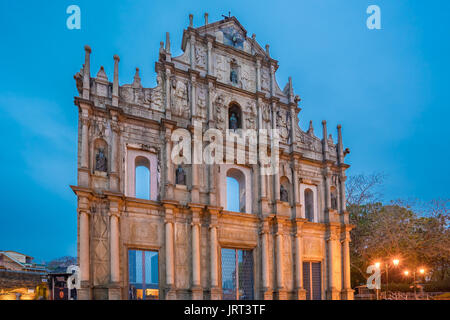 Ruines de Saint-Paul's à Macao, Chine. Banque D'Images