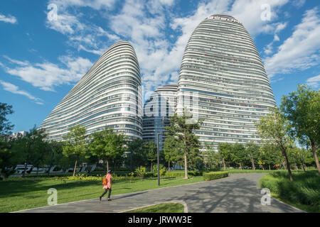 Wangjing Soho à Beijing, Chine. Banque D'Images