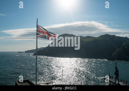 Le lever du soleil sur la ville touristique de Ilfracombe Devon Banque D'Images