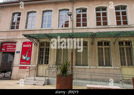 Tuyau et Musée du diamant dans la région de Saint-Claude, Franche-Comté, Jura (France) Banque D'Images