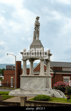 Confederate Memorial, Campbell et de larges rues du Sud, Luray Banque D'Images